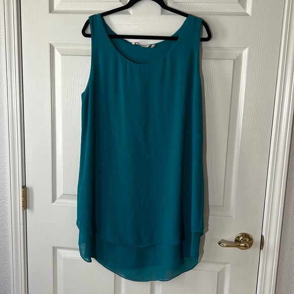 Soft Surroundings Dresses & Skirts - Soft Surroundings Sleeveless Slip Dress Lined Shift Teal/Turquoise, Sz XL